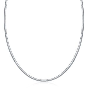 Sterling Silver Classic Omega Chain Necklace (3.0mm)