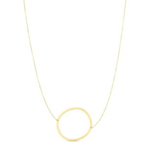 14K Yellow Gold Yours Truly Large Initial O Necklace