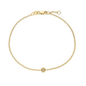 14K Yellow Gold Solo Diamond Bracelet