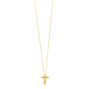 14K Yellow Gold Helium Initial T Pendant
