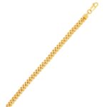 Sterling Silver Yellow Gold Plated Miami Cuban Chain (5.60 mm)