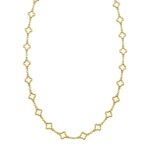 14K Yellow Gold Clover Link Necklace (7.00 mm)