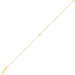 14K Yellow Gold Mini Initial P Bracelet