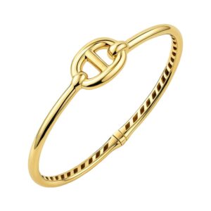 Single Mariner Link Bangle in 14K Yellow Gold (12.00 mm)