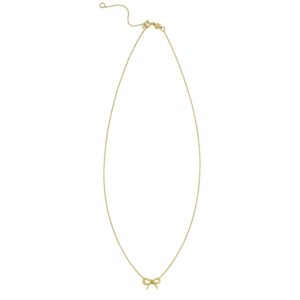 14K Yellow Gold Small Bow Necklace