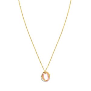 14K Tri Color Gold Trinity Chain Necklace