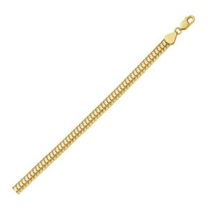 14K Yellow Gold Lite Oval Snake Chain Bracelet (6.50 mm)