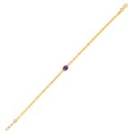 14K Yellow Gold Amethyst Mirrored Chain (2.20 mm)