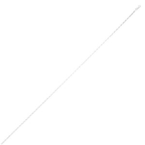 Sterling Silver Rhodium Plated Petite Alternating Paperclip Chain (2.30 mm)