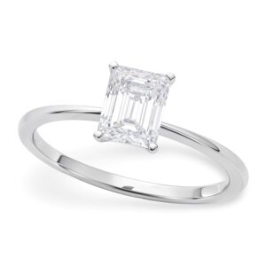 1 Carat Radiant Lab Grown IGI G/VS1 Diamond Solitaire Ring in 10K White Gold