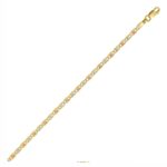 14K Tri Color Gold Pave Valentino Chain (2.50 mm)
