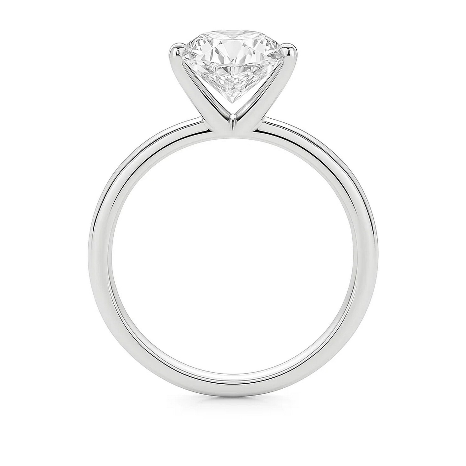 5 Carat Princess Lab Grown IGI G/VS1 Diamond Solitaire Ring in 14K White Gold - Image 4