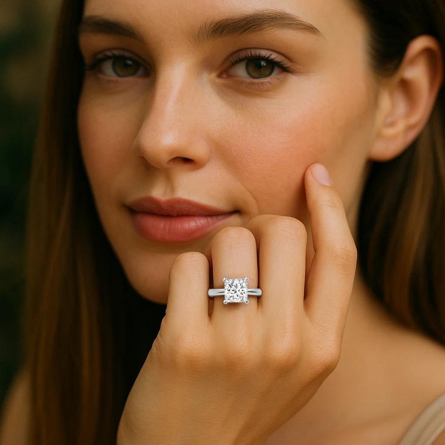 5 Carat Princess Lab Grown IGI G/VS1 Diamond Solitaire Ring in 14K White Gold - Image 5