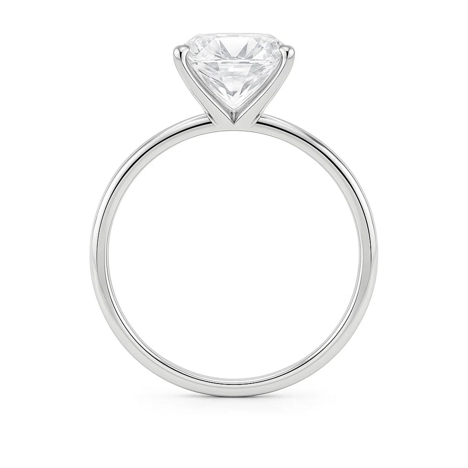5 Carat Radiant Lab Grown IGI G/VS1 Diamond Solitaire Ring in 14K White Gold - Image 4