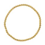 Moon Cut Bead Stretch Bracelet in 14K Yellow Gold (2.90 mm)