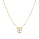 14K Yellow Gold Tree of Life Necklace