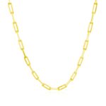 Sterling Silver Gold Plated Paperclip Chain (2.50 mm)