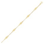 14k Yellow Gold Infinity Bracelet