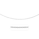 14k White Gold Pendant Chain with Textured Links (2.30 mm)