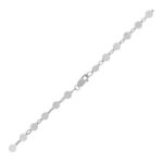 14k White Gold Bracelet with Polished Circles (4.00 mm)