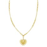 14K Yellow Gold Lucky Forever Heart Necklace