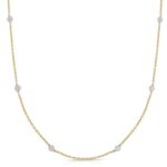 14K Yellow Gold Diamonds by the Yard Necklace