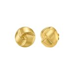 14K Yellow Gold Polished Large Fancy Knot Stud Earrings