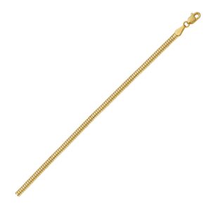 14K Yellow Gold Lite Oval Snake Chain (3.30 mm)