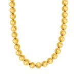 Sterling Silver Gold Plated Bold Bead Necklace