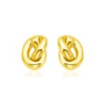 14k Yellow Gold Polished Knot Earrings
