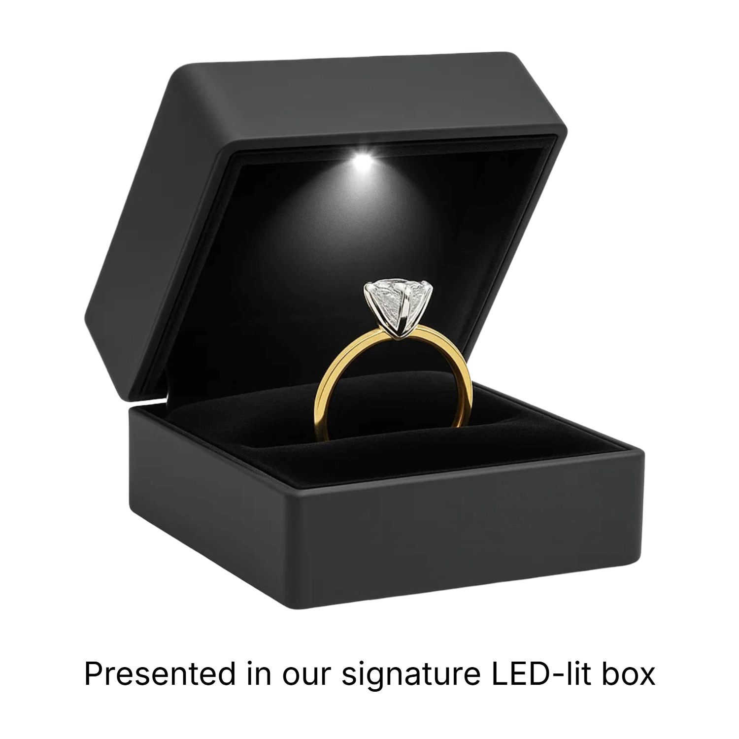 3 Carat Cushion Lab Grown IGI G/VS1 Diamond Solitaire Ring in 14K Yellow Gold - Image 6