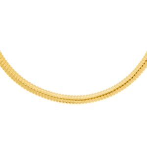 Sterling Silver Gold Plated Silver Tubogas Fancy Necklace