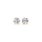 1 1/2 cttw Certified IGI Lab Grown Round Diamond Earrings 14k Yellow Gold(G/VS2)