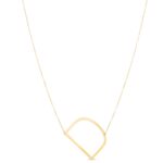 14K Yellow Gold Yours Truly Large Initial D Necklace