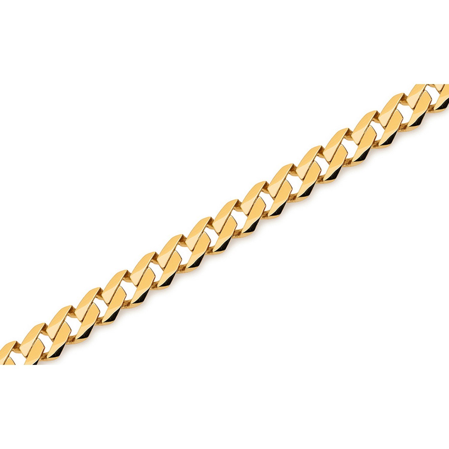 14k Yellow Gold High Polish Modern Lite Edge Chain (8.00 mm) - Image 3