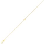 14K Yellow Gold Mini Initial W Bracelet