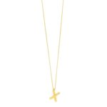 14K Yellow Gold Helium Initial X Pendant