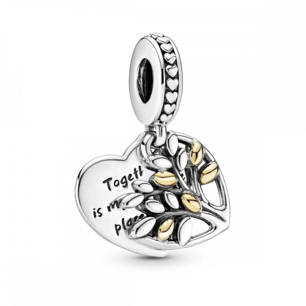 PANDORA Two Tone Family Tree Heart Dangle Charm 799161C00 - Image 3