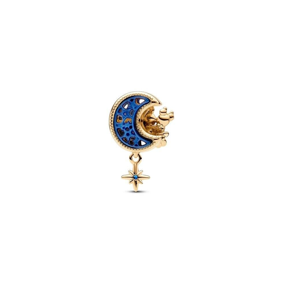 Disney Mickey Mouse & Minnie Mouse Crescent Moon Charm By Pandora 762956C01 - Image 3