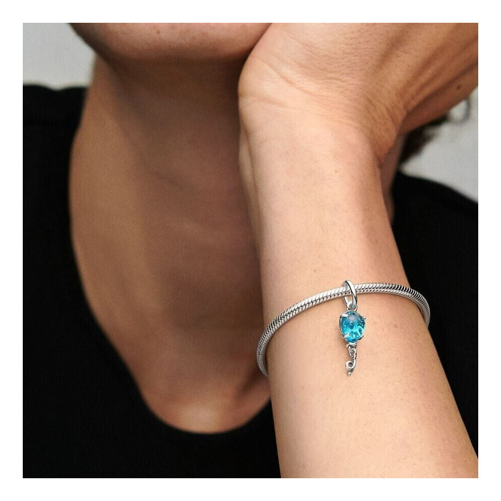 Pandora Moments Blue Murano Glass Balloon Dangle Charm 792792C01 - Image 3