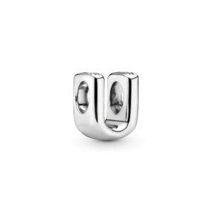 PANDORA Letter U Sterling Silver Charm – U Initial Charm, 797475