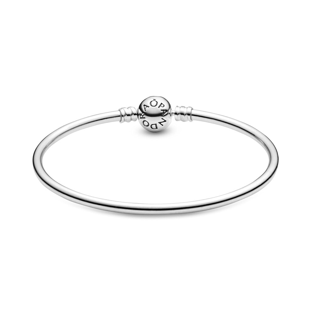 PANDORA Sterling Silver Bangle Bracelet 8.3 IN - Image 2