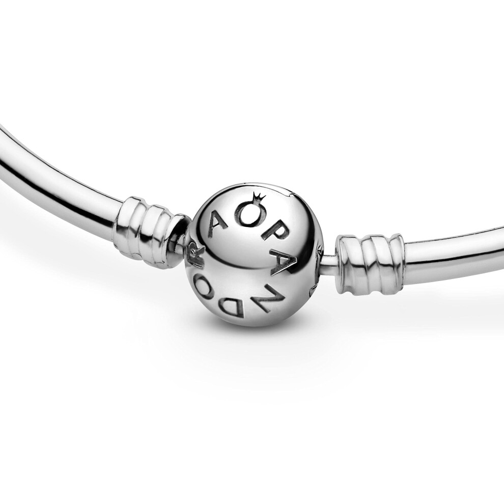 PANDORA Sterling Silver Bangle Bracelet 8.3 IN - Image 3
