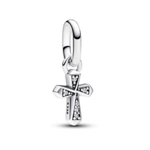 Pandora ME 925 Silver Sparkling Cross Mini Dangle Charm 793044C01